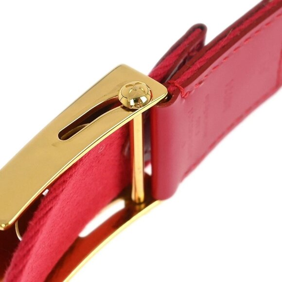 Louis Vuitton Red Ceinture Fortune Belt LV Cut Out M9734W CA1102 #80/32 115704 - Picture 6 of 8